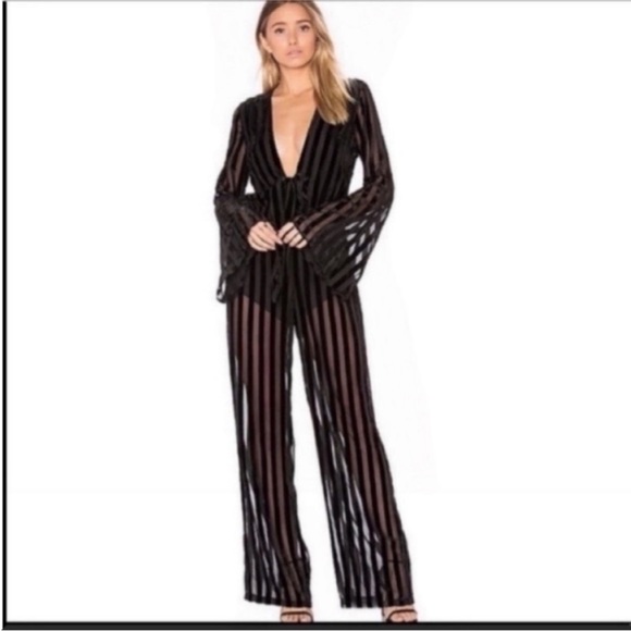House of Harlow 1960 Pants - House of Harlow 1960 x REVOLVE Pam Striped Jumpsuit Size Small